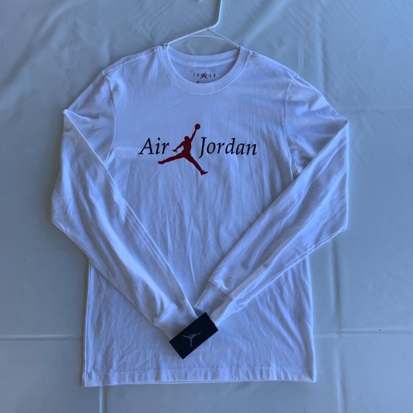 jordan longsleeve white